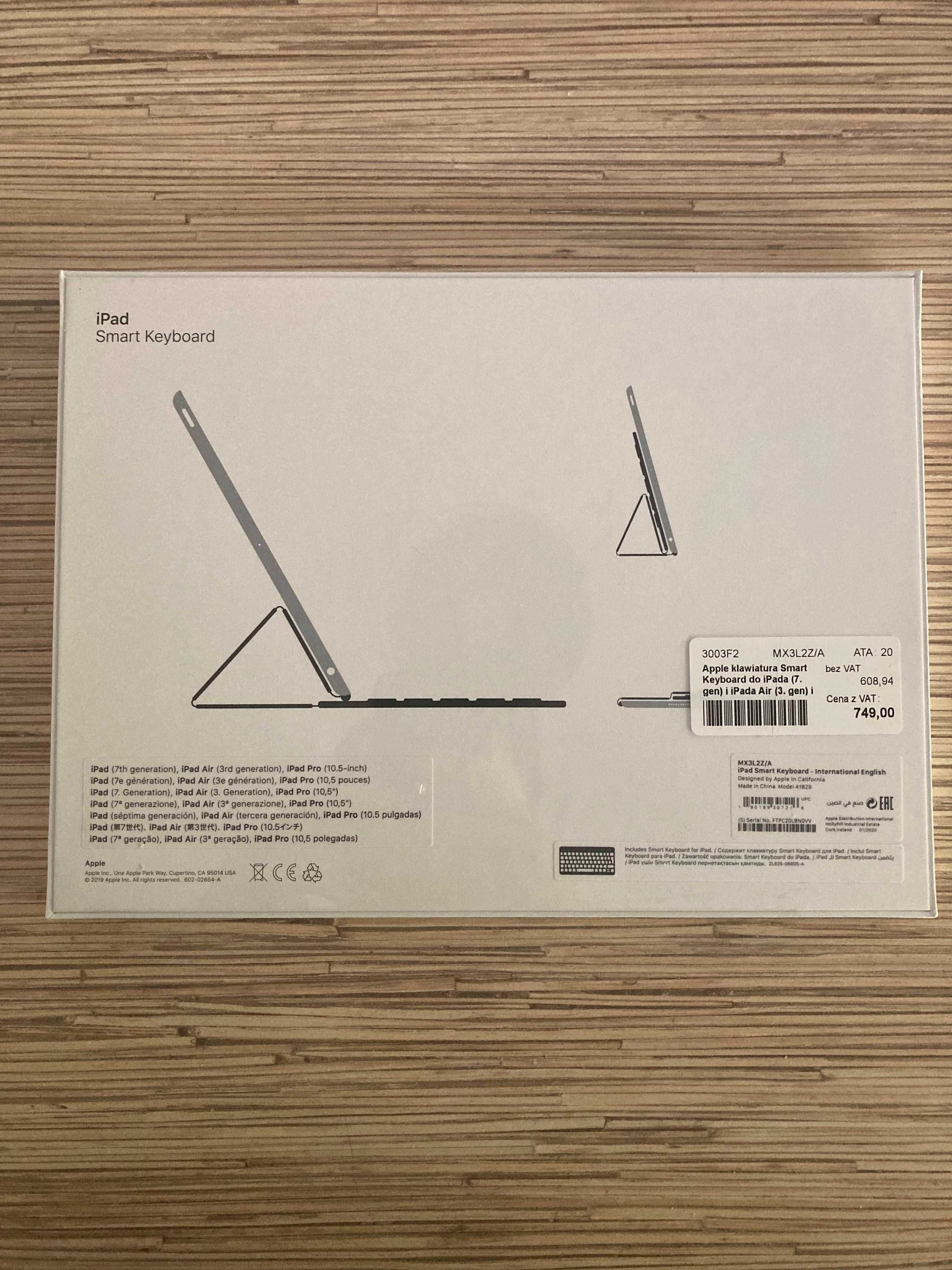 Apple klawiatura Smart Keyboard do iPada (NOWA - NIE UŻYWANA)