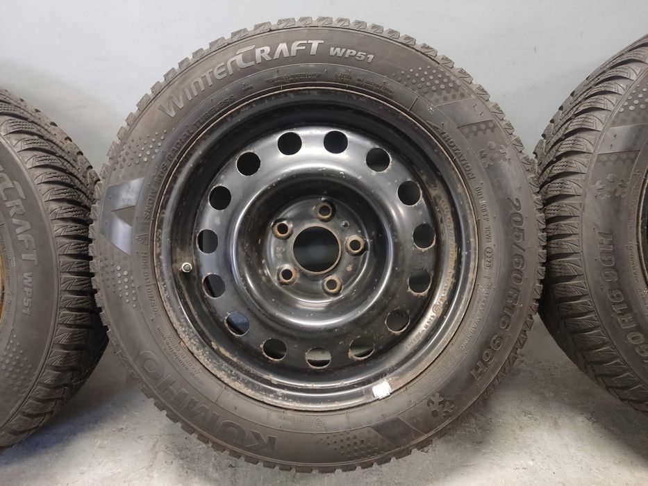 Koła stal 16 Kia Niro Carens Soul Hyundai Kona, Kumho 205/60R16, 2020r