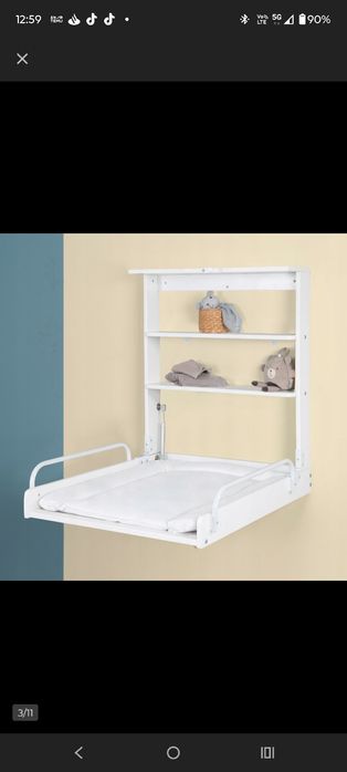 Przewijak z polka ścienny .