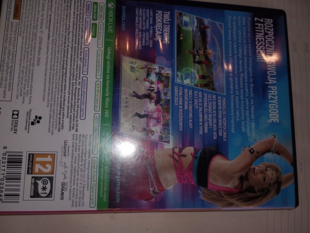 Xbox 360 Zumba gra