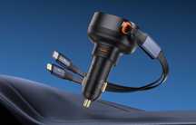 Ładowarka samochodowa Baseus Enjoyment USB-C z kablem USB-C i