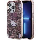 Etui Hello Kitty IML Tags Graffiti na iPhone 14 Pro - różowe
