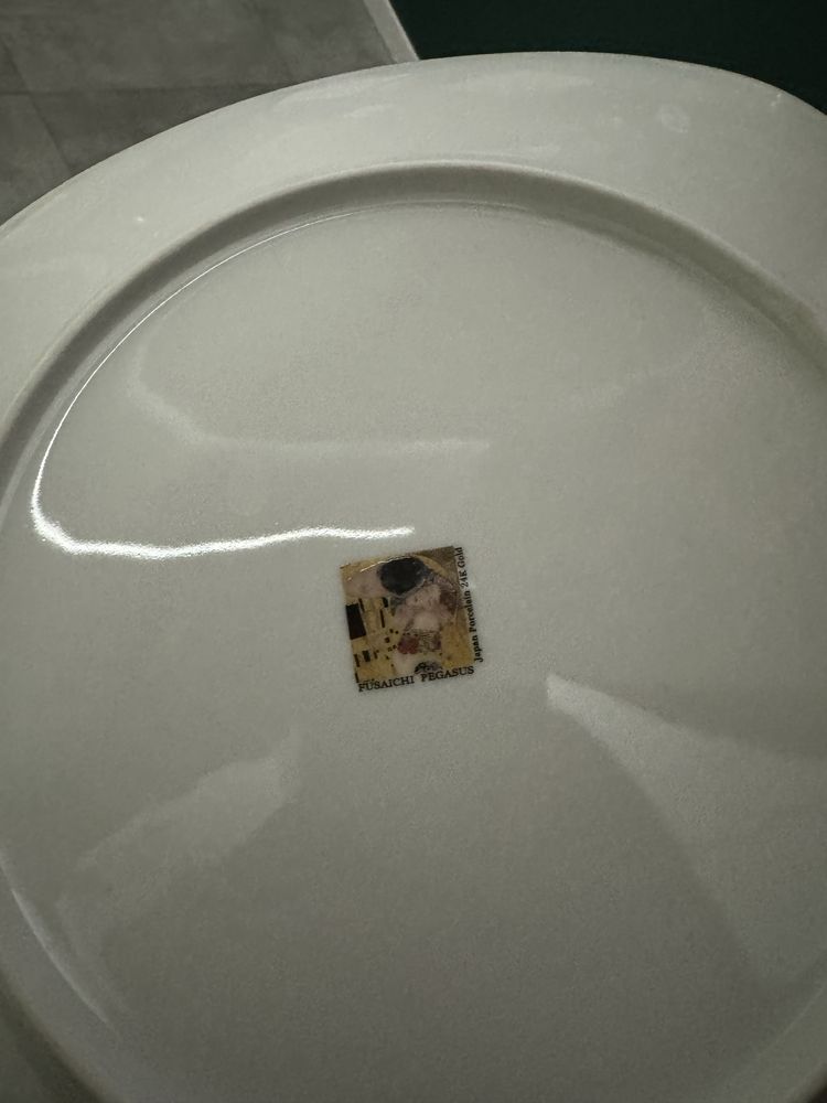 Gustav Klimt pocalunek serwis zestaw kawowy 21 elementow