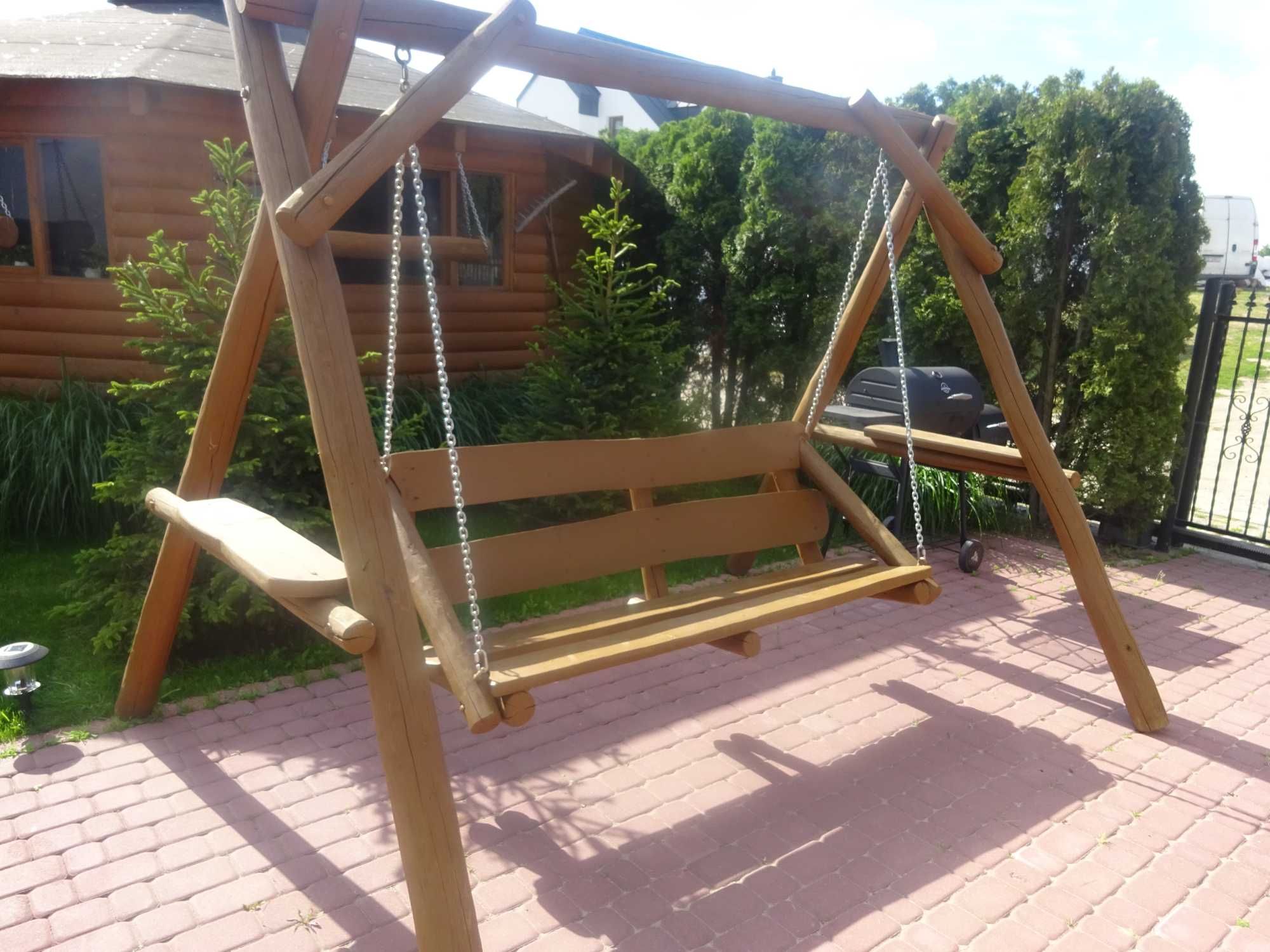 ława ławka ogrodowa siedzisko dwuosobowe ogrodowe z drzewa bali 100 cm