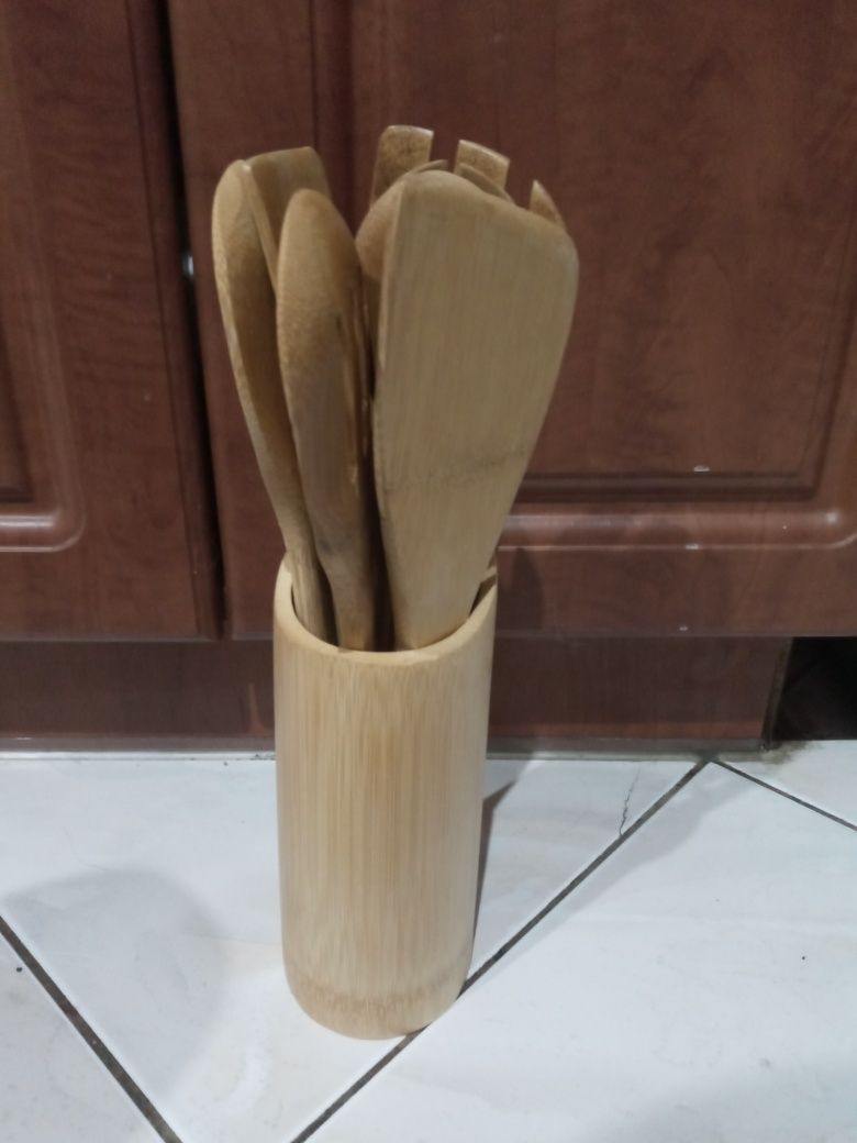 Zeataw bambusowych narzędzi kuchennych