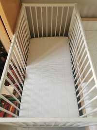 Ikea Sniglar łóżeczko niemowlęce z tekstyliami