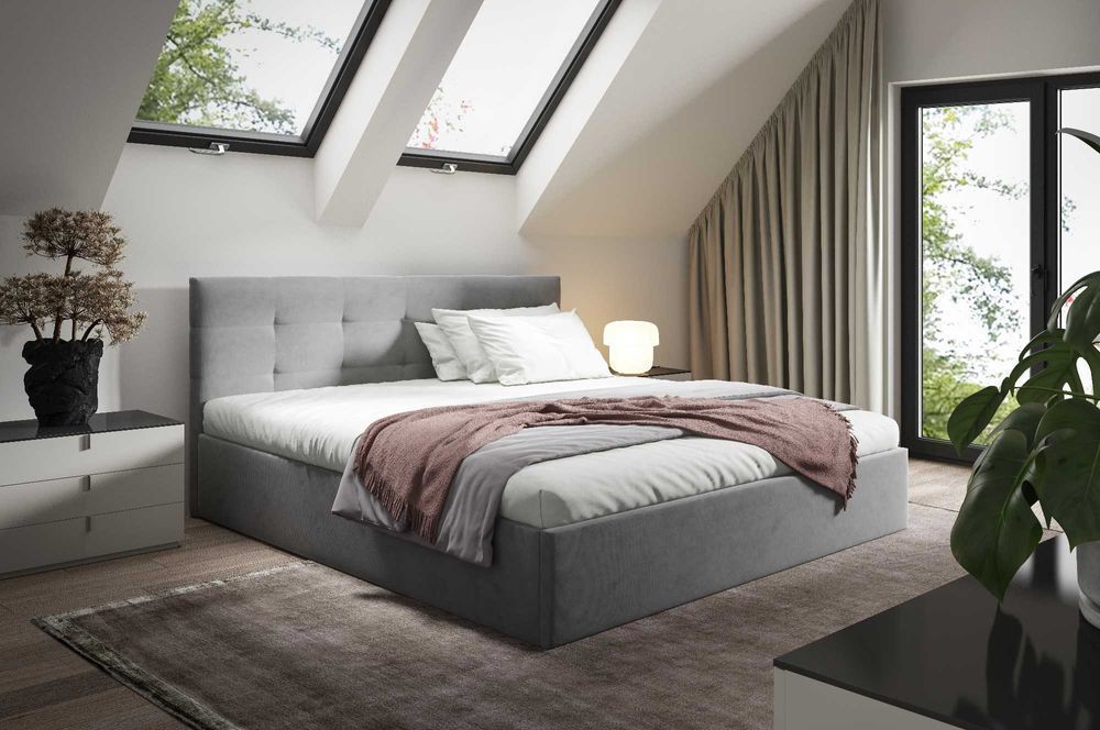 Łóżko tapicerowane CANDY2 z pojemnikiem 90/120/140/160/180/200x200