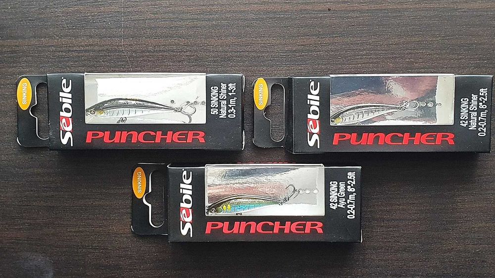 Unikat! Wobler Sebile PUNCHER 42 i 50mm Sinking - 3 sztuki