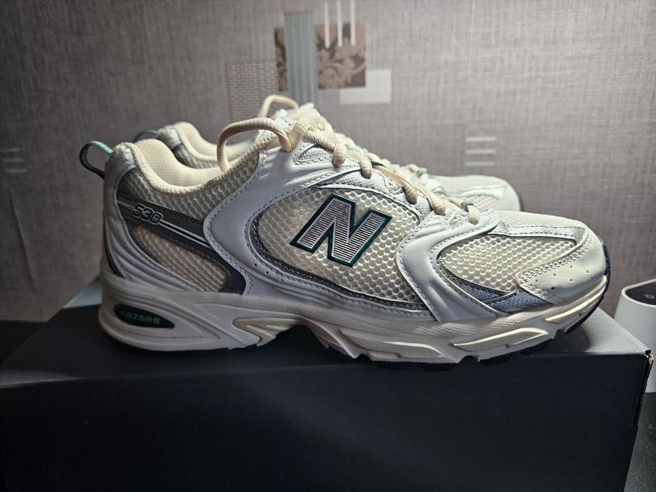 Оригінал New  Balance 530 MR530SX 41.5 (8) 26 см Білий/ Зелений