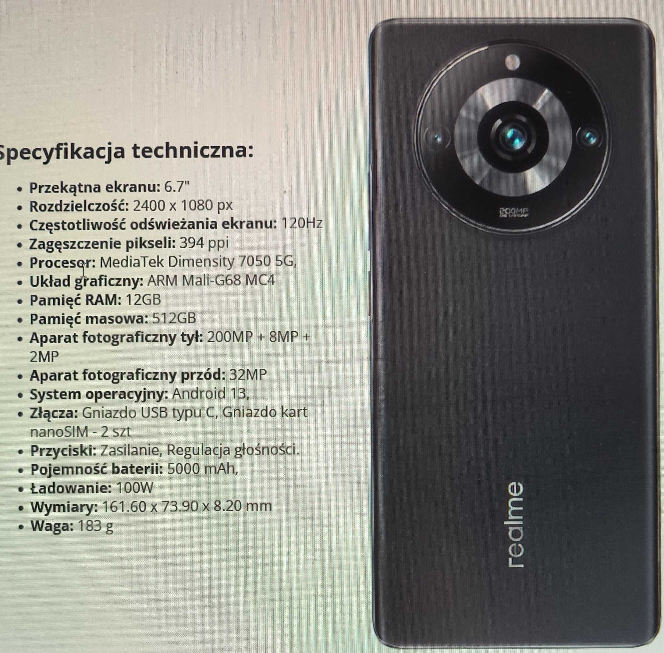 Realme 11 Pro+ 5G Nowy. Sprzedam