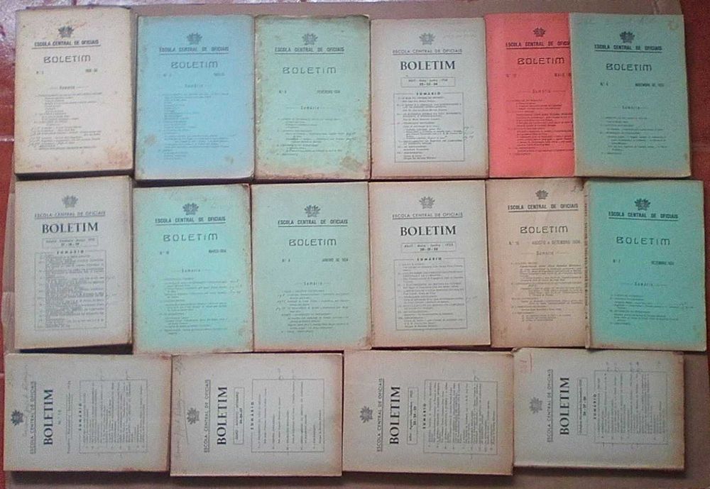 Boletim Escola Central Oficiais - Conjunto 25 volumes