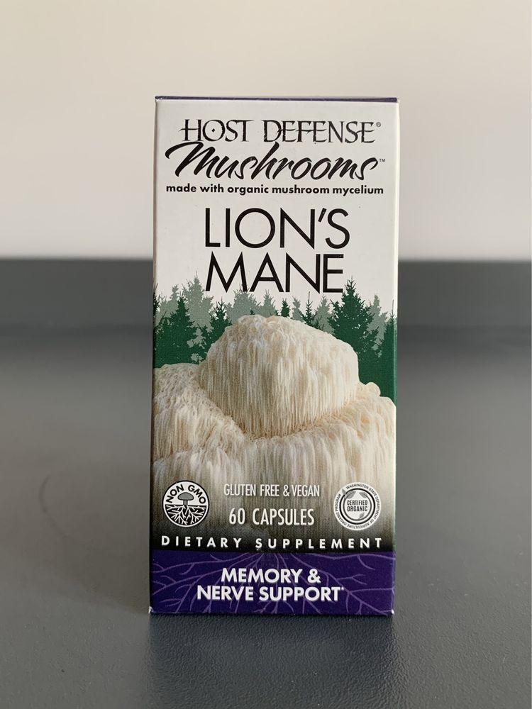 Їжовик гребінчастий Host Defense Lion's Mane гриб ежовик гребенчатый