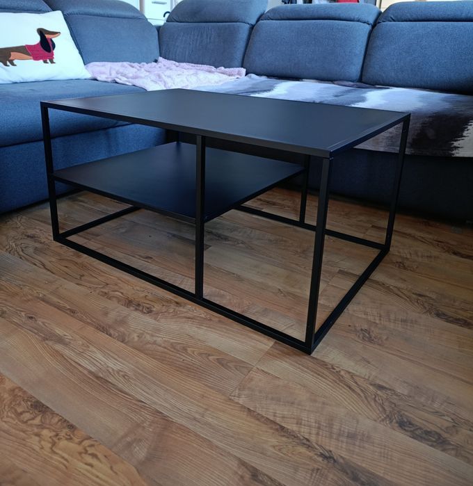 Stolik kawowy, ława w stylu Loft czarny metal