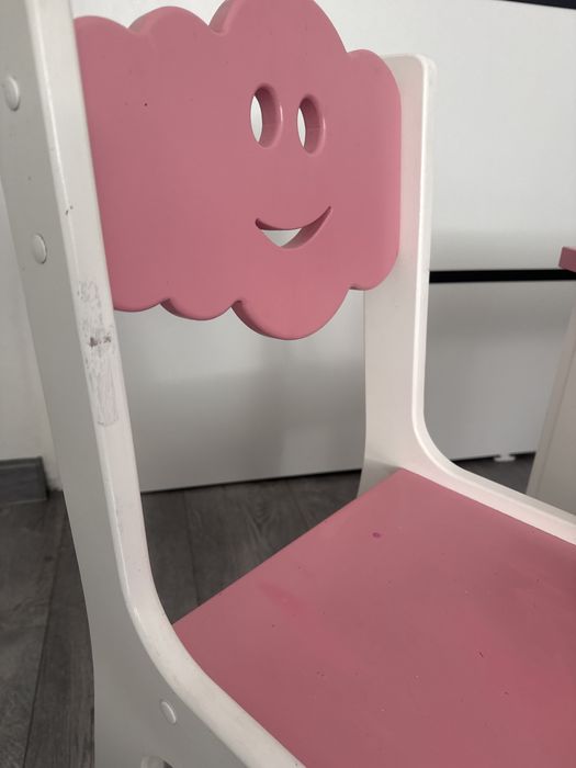 Zestaw krzeselko stolik dla dzieci drewniany