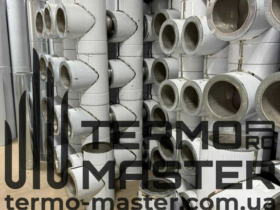 Димохідні труби,коліна,трійники 160/220 в 1мм,Чорні труби