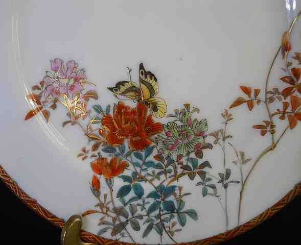 Винтажная Японская декоративная фарфоровая тарелка SATSUMA