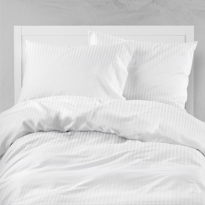 PROMOCJA -10% Poszewka Hotelowa Adamaszek biała 70x80 wzór 1cm