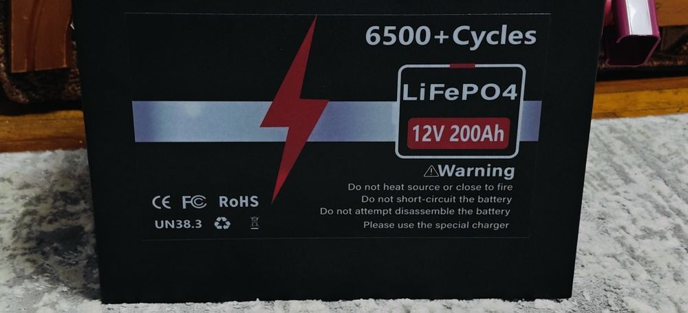 Акумулятор LiFePo4, 12v 200 Ah, BMS+ Bluetooth, 2560 Wh.