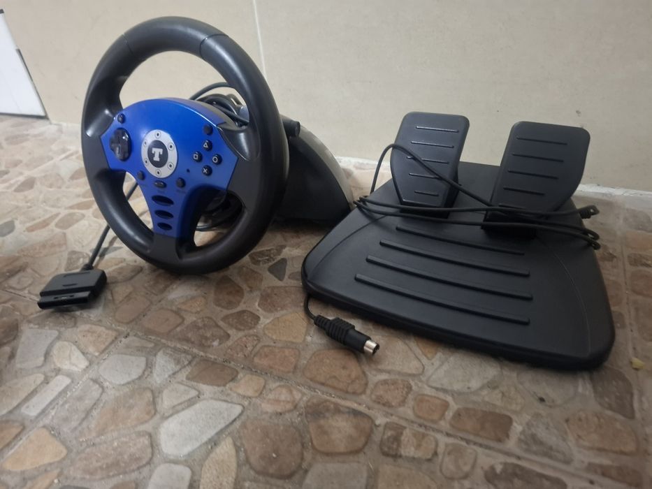 Volante + Pedais Ps2 TrustMaster Azul Sony Playstation 2