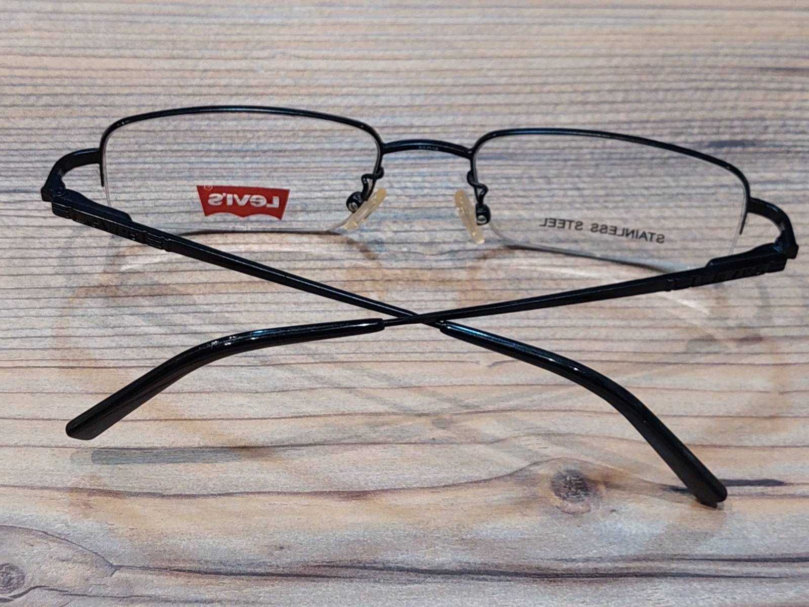Męskie  okulary z pól oprawkami w eleganckim stylu LS 555 A2 od Levis!