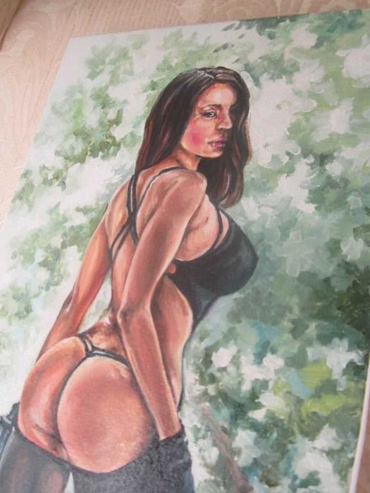 "Утро"-картина в стиле "ню".Холст,масло.