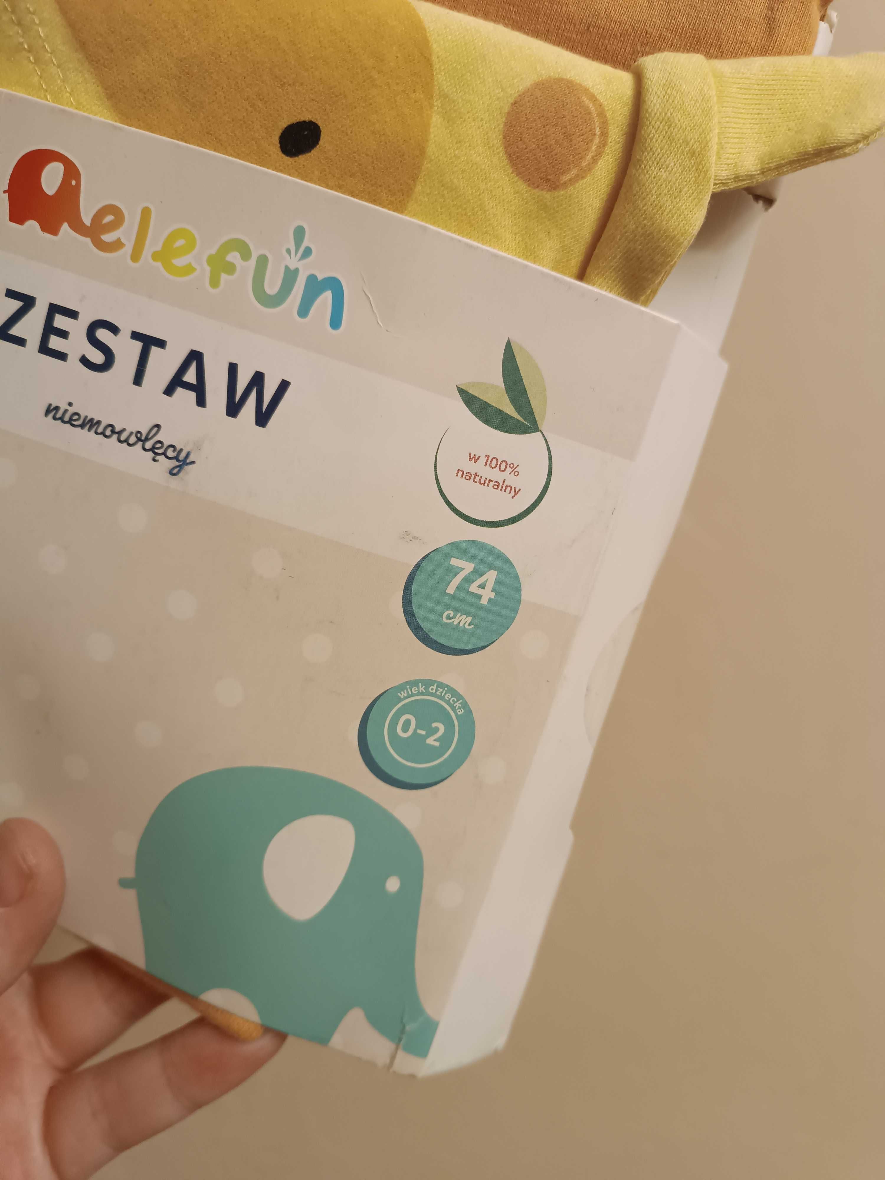 NOWY Zestaw niemowlęcy 74 cm Elefun