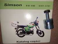 Zestaw simson s51 sciagacz magneta kola +katalog czesci instrukcja ram