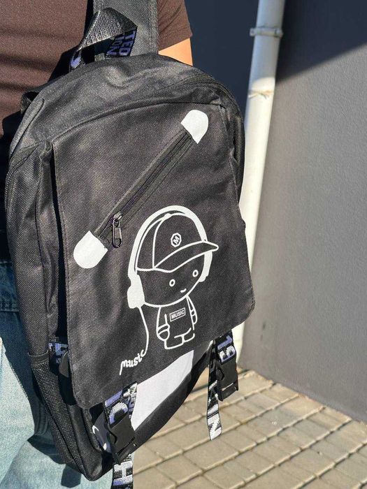 Шкільний РЮКЗАК що світиться у темряві! Водостійкий ПОРТФЕЛЬ. Школа!