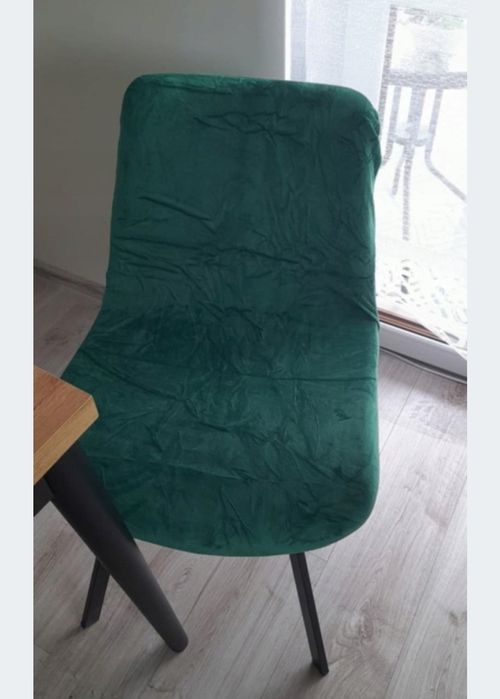 Nowe uniwersalne pokrowce 6 szt na krzesła piękna zieleń elastyczne