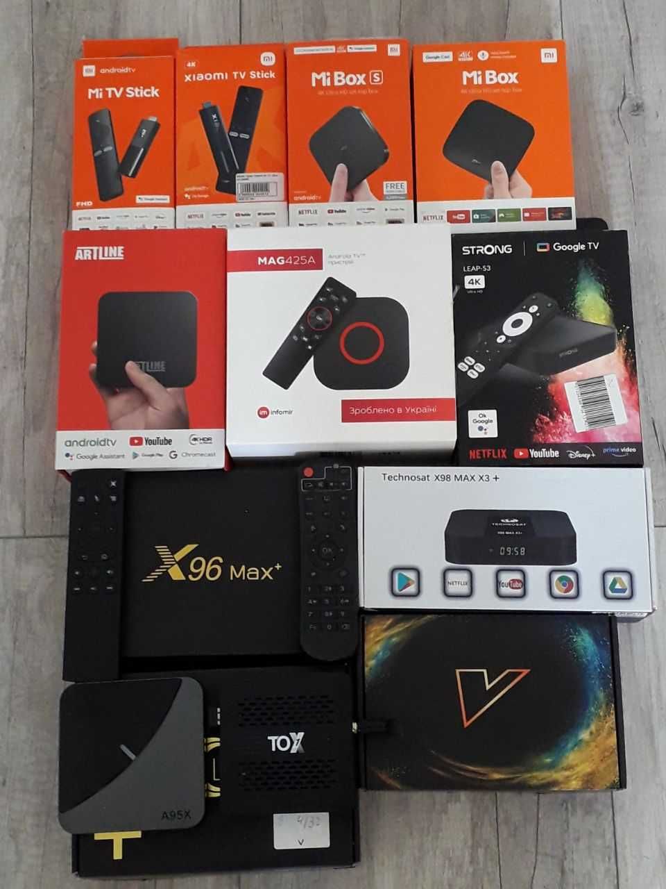AndroidSmartTV приставка XIAOMI TV STICK MI BOX S 3 X96max+MAG425 TOX1