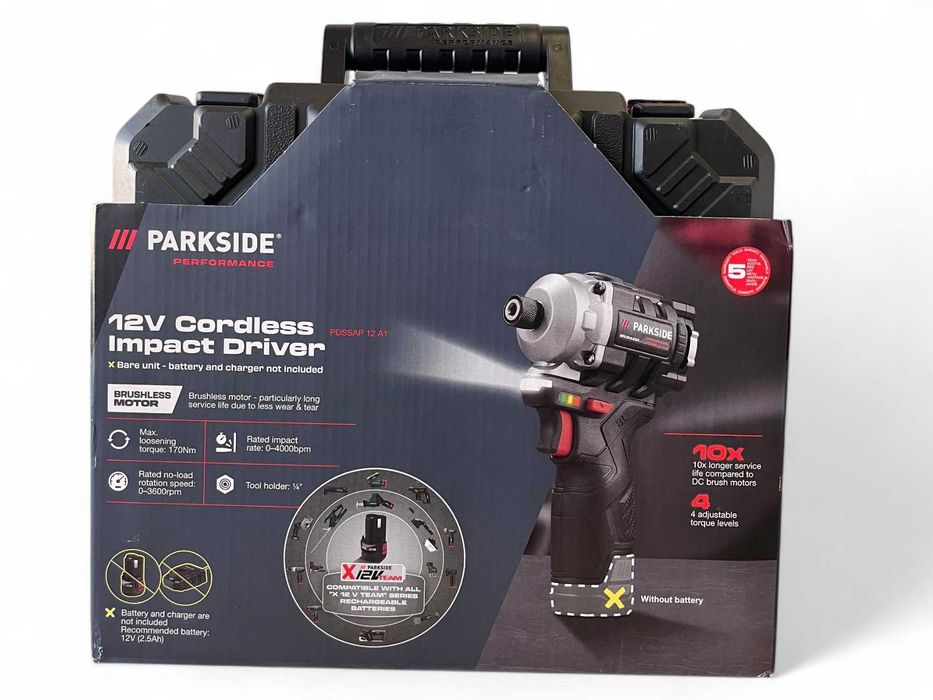 12V Akumulatorowy klucz udarowy PDSSAP 12 A1 Parkside Performance