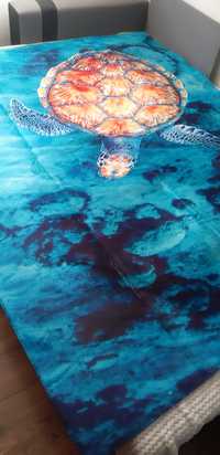 Dywan - spód antypoślizgowy 160 x 200 żółw ocean