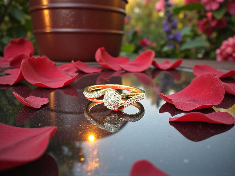 Piękny pierścionek wysadzany brylantami I Apart I Świetny stan