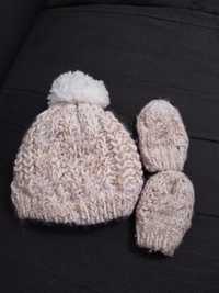 Niemowlęca dziecięca czapka zimowa + rękawiczki Primark
