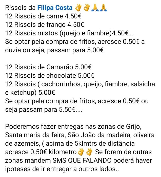 Rissóis caseiros
