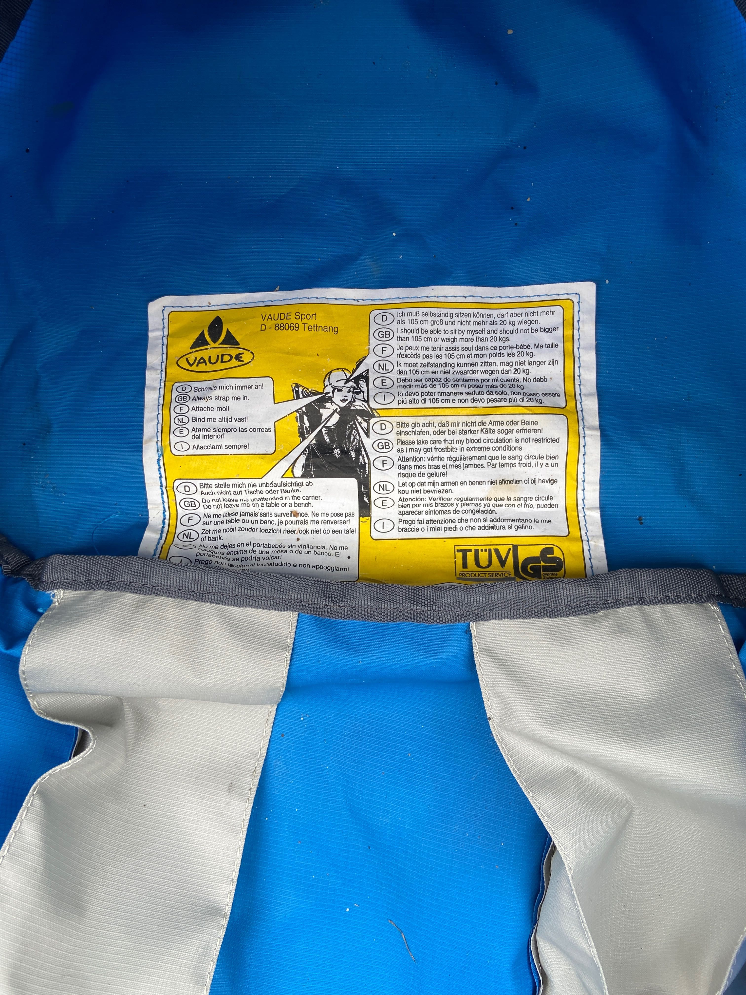 Nosidełko turystyczne Vaude 20 kg