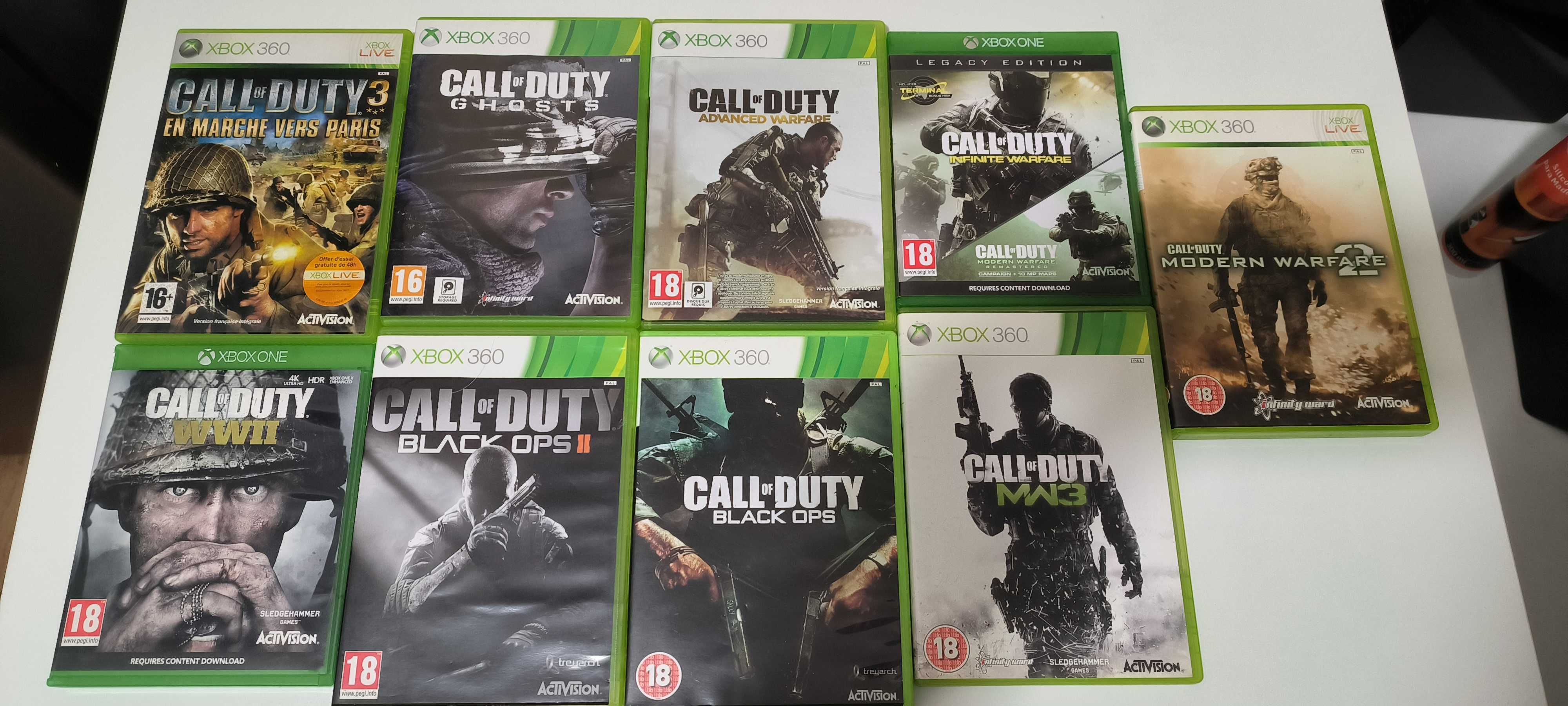 Jogos e xbox One, coleção Call of Duty e outros