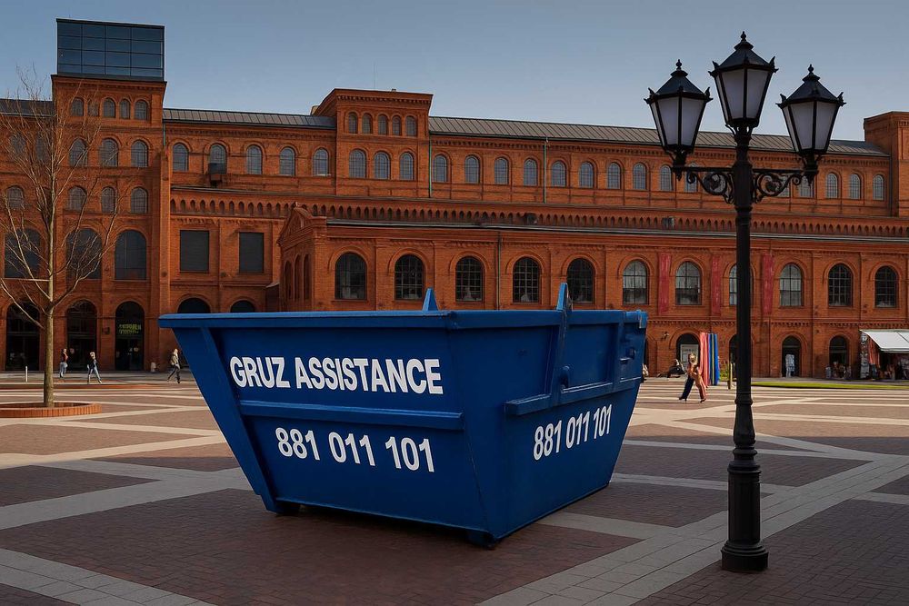 Kontenery na gruz Łódź, łódzkie wygodny wywóz gruzu z Gruz-Assistance