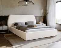 Łóżko DREAM baranek zaokrąglone nowoczesne 120, 140, 160, 180, Silk
