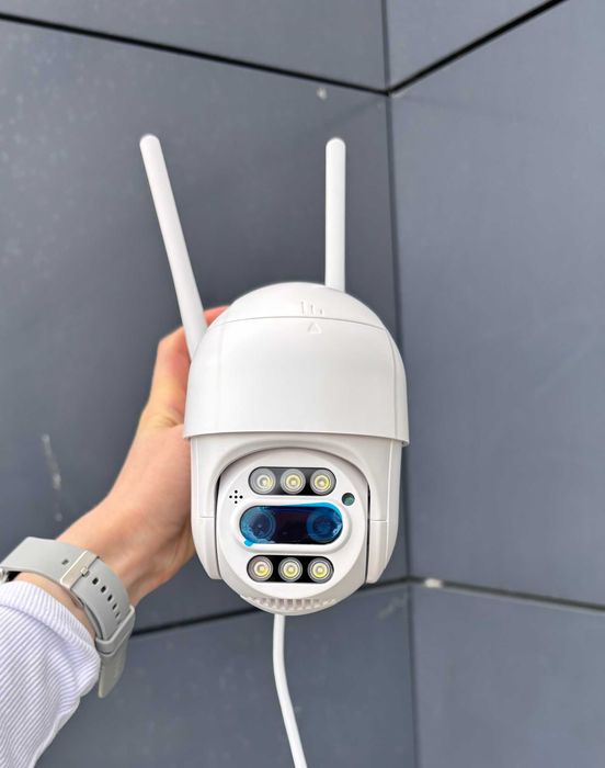 Наружная IP WiFi камера наблюдения iCsee 8mp качественная поворотная