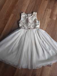 Sukienka tiulowa biała kremowa122/ 128 komunia wesele 7 Princess