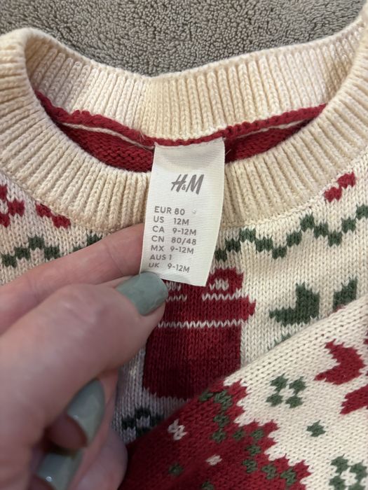 Різдвяний дитячий светр H&M 80р.