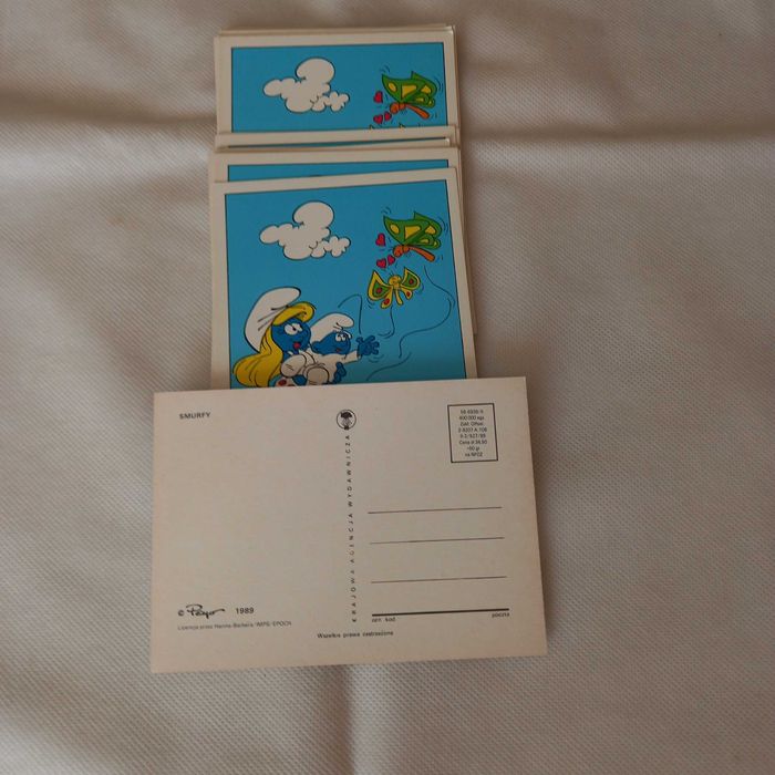 Pocztówki pojedyncze Smurfy!