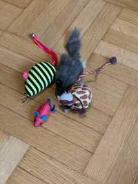 4 myszki zabawki dla kota