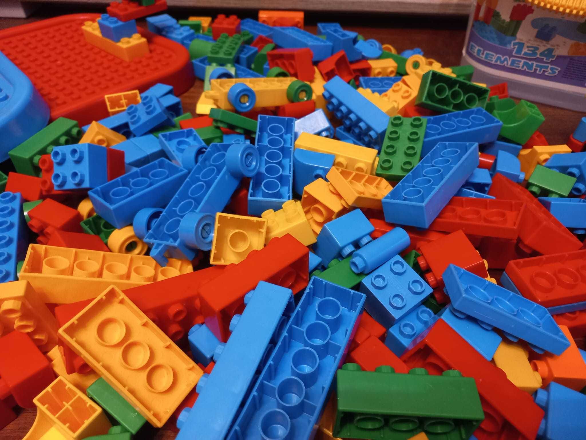Klocki Wader Mini Blocks 230szt. + pudełko + zestaw Lego Duplo