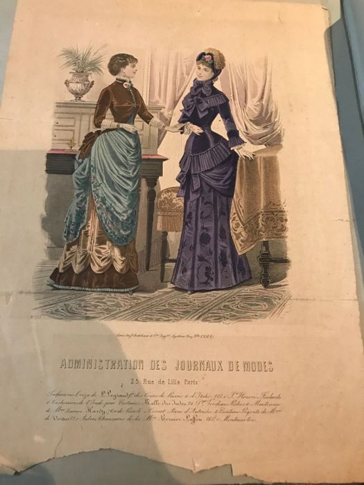 Gravuras iluminadas da moda Francesa 1883 - Belle Époque