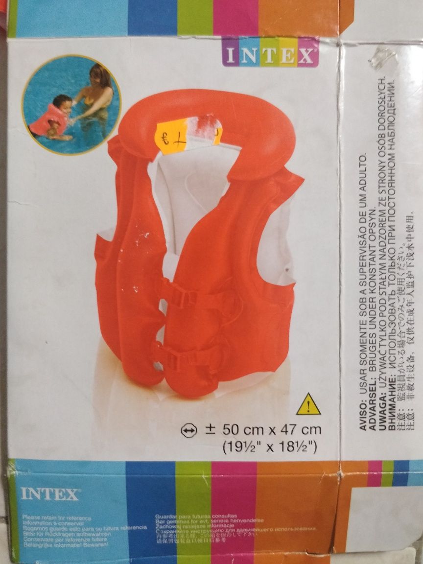 Colete insuflável para criança