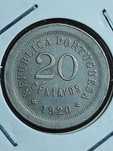 3 moedas 20 centavos de 1920, 1924 e 19255