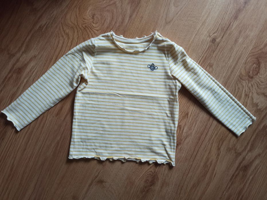 Bluzeczka żółta w paski  pszczółka Tchibo 110/116