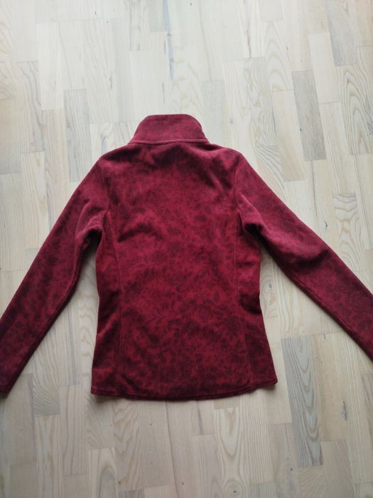 Polar bluza zasuwana polarowa polarkowa ciepła burgundowa kwiaty kwiat